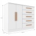 Cômoda Detroit 2 Portas 5 Gavetas Branco - Móveis Sul