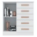 Cômoda Detroit 2 Portas 5 Gavetas Branco - Móveis Sul