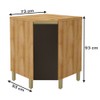 Armário de Cozinha para Canto 73 Cm 1 Porta 6123.8 Castani/Chumbo - Indékes