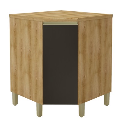 Armário de Cozinha para Canto 73 Cm 1 Porta 6123.8 Castani/Chumbo - Indékes