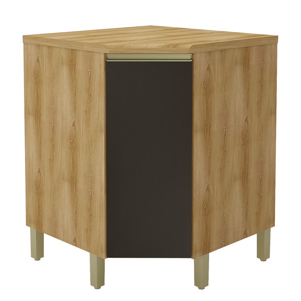 Armário de Cozinha para Canto 73 Cm 1 Porta 6123.8 Castani/Chumbo - Indékes