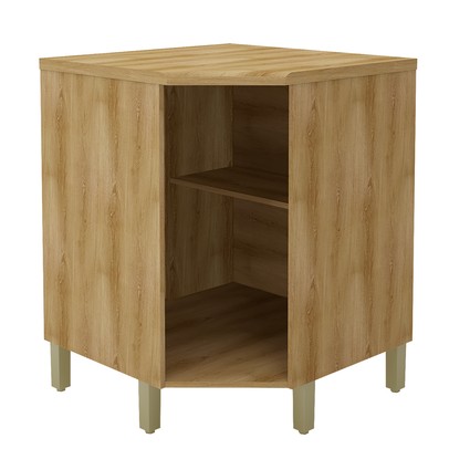 Armário de Cozinha para Canto 73 Cm 1 Porta 6123.8 Castani/Chumbo - Indékes