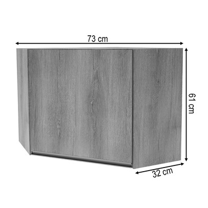 Armário Aéreo Cozinha de Canto 1 Porta Castani 6123.7 - Indékes