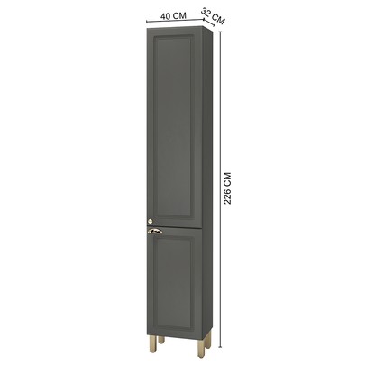 Paneleiro 2 Portas 4 Prateleiras Chumbo - Indekes