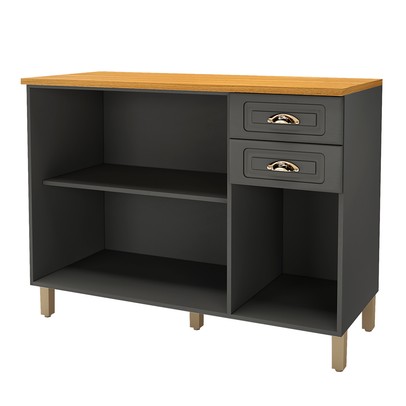 Balcão de Cozinha para Pia 120 Cm 3 Portas 1 Prateleira Chumbo 6171.20 - Indékes