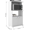 Armário de Cozinha Dallas 2 Portas Branco - Móveis Sul