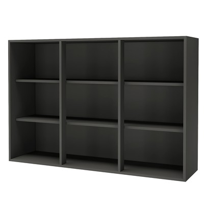 Armário Aéreo Cozinha 120 Cm 3 Portas 2 Prateleiras Chumbo - Indékes