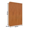 Guarda-Roupa Solteiro Amsterdam 4 Portas 2 Gavetas Cinamomo - Tcil Móveis