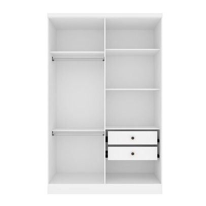 Guarda-Roupa Solteiro Amsterdam 4 Portas 2 Gavetas 20207 Neve - Tcil Móveis