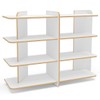 Estante para Livros Luna 8 Prateleiras Branco - Politorno