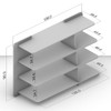 Estante para Livros Pietra 4 Prateleiras Branco - Politorno