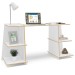 Mesa Escrivaninha Flora 4 Prateleiras Branco - Politorno