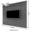 Painel para TV Até 80 Polegadas Versátil Ripado 1 Prateleira Nature 685 - Giga Móveis