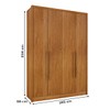 Guarda-Roupa Solteiro Dinamarca 4 Portas 2 Gavetas Cinamomo - Tcil Móveis