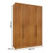 Guarda-Roupa Solteiro Dinamarca 4 Portas 2 Gavetas Cinamomo - Tcil Móveis