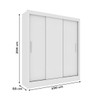Guarda-Roupa Casal Valencia 3 Portas 4 Gavetas Neve - Tcil Móveis