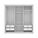 Guarda-Roupa Casal Valencia 3 Portas 4 Gavetas Neve - Tcil Móveis
