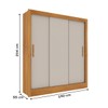 Guarda-Roupa Casal Valencia 3 Portas 4 Gavetas Cinamomo/Off White - Tcil Móveis