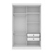 Guarda-Roupa Solteiro Firenze 2 Portas 2 Gavetas Neve - Tcil Móveis