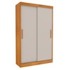 Guarda-Roupa Solteiro Firenze 2 Portas 2  Gavetas Cinamomo/Off White - Tcil Móveis