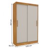 Guarda-Roupa Solteiro Firenze 2 Portas 2  Gavetas Cinamomo/Off White - Tcil Móveis