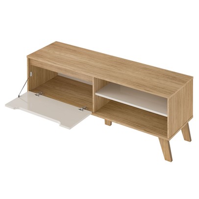 Rack para TV Até 60 Polegadas Lotus 1 Porta Carvalho/Off White - Artely Móveis