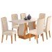 Mesa de Jantar 6 Lugares Dallas Mel/Blonde/Nude - Viero Móveis