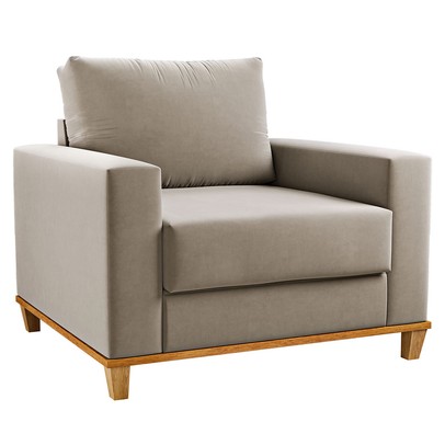 Poltrona Itália Veludo Pérola - Vian