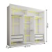 Guarda-Roupa Casal Hamburgo 3 Portas 4 Gavetas com Espelho Branco - Panorama Móveis