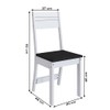 Mesa de Jantar 4 Lugares Caribe 10000.1 Branco/Preto - Indékes