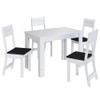 Mesa de Jantar 4 Lugares Caribe 10000.1 Branco/Preto - Indékes