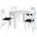 Mesa de Jantar 4 Lugares Caribe 10000.1 Branco/Preto - Indékes