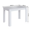 Mesa de Jantar 4 Lugares Caribe 10000.1 Branco/Preto - Indékes