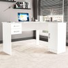Mesa Escrivaninha Barcelona 1 Porta 2 Gavetas Branco - Politorno
