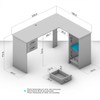 Mesa Escrivaninha Barcelona 1 Porta 2 Gavetas Preto - Politorno