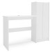 Mesa Escrivaninha Manaus 2 Portas 2 Prateleiras Branco - Politorno