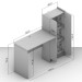 Mesa Escrivaninha Manaus 2 Portas 2 Prateleiras Branco - Politorno
