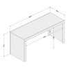 Mesa Escrivaninha Office Preto - Politorno