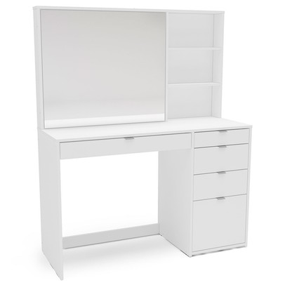 Penteadeira Blum 5 Gavetas 2 Prateleiras Branco - Politorno