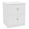 Mesa de Cabeceira Benfácil 2 Gavetas Branco - Politorno