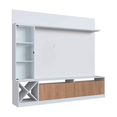 Estante para TV Até 60 Polegadas Capri 3 Portas Branco/Brise - Quiditá Móveis