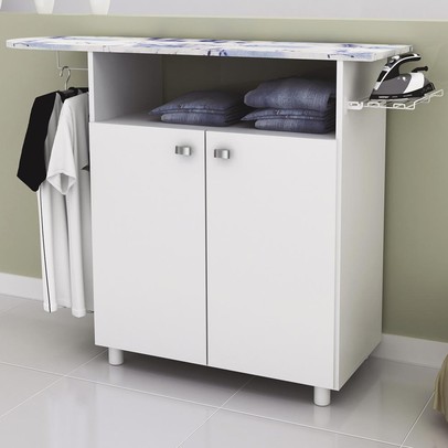 Tábua de Passar Roupa Tp300 Branco 2 Portas - Tecno Mobili