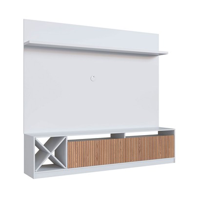 Estante para TV Até 50 Polegadas Roma 2 Portas Branco/Brise - Quiditá Móveis