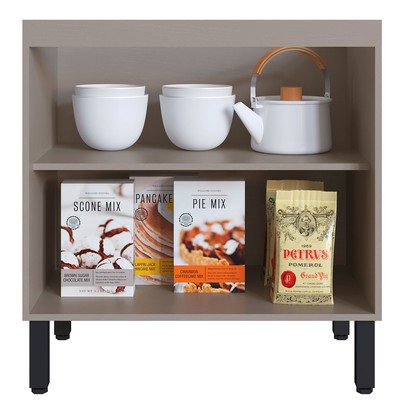 Armário de Cozinha 80 Cm 2 Portas 1 Prateleira Fumê - Quiditá Móveis