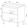 Armário de Cozinha 80 Cm 2 Portas 1 Prateleira Montana/Fumê - Quiditá Móveis