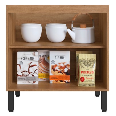 Armário de Cozinha 80 Cm 2 Portas 1 Prateleira Montana/Fumê - Quiditá Móveis