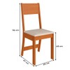 Mesa de Jantar 4 Lugares Caribe Freijó/Linho 10080.3 - Indékes