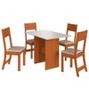Mesa de Jantar 4 Lugares Caribe Freijó/Linho 10080.3 - Indékes