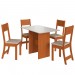 Mesa de Jantar 4 Lugares Caribe Freijó/Linho 10080.3 - Indékes