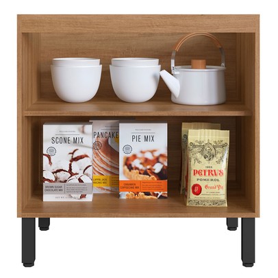 Armário de Cozinha 80 Cm 2 Portas 1 Prateleira Montana/Grafite - Quiditá Móveis